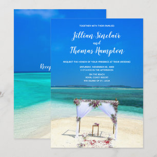Invitation Mariage de la plage de destination -