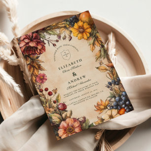 Invitation Mariage de la récolte aux épices de citrouille