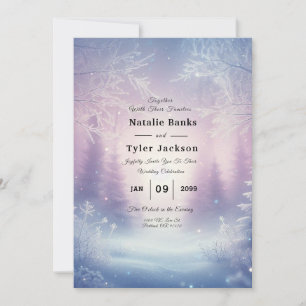 Invitation Mariage de la Snowfall de Lavande