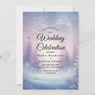 Invitation Mariage de la Snowfall de Lavande