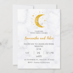 Invitation Mariage de la Sorcellerie du Croissant Lunaire Cél