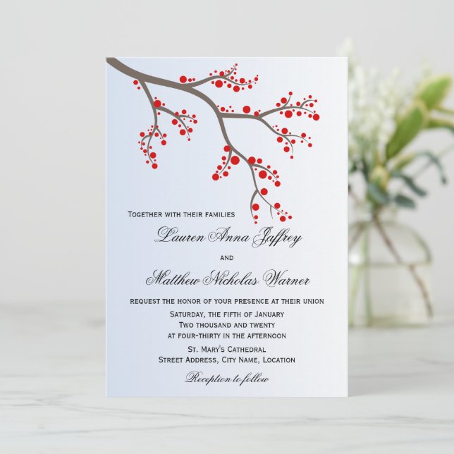 Invitation Mariage de la succursale du Berry d'hiver (Debout devant)
