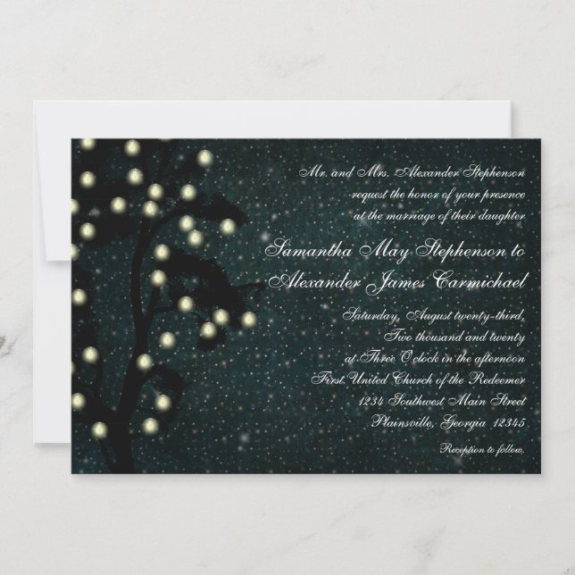 Invitation Mariage de lanterne étoilée (Devant)
