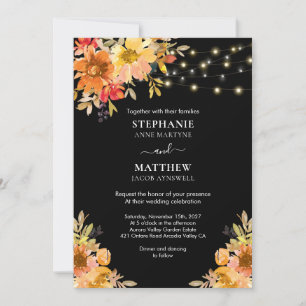 Invitation Mariage de l'aquarelle d'automne