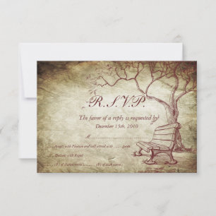 Invitation Mariage de l'arbre d'automne RSVP