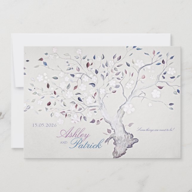 Invitation Mariage de l'arbre du Imaginaire (Devant)