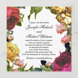 Invitation Mariage de l'artisanat floral