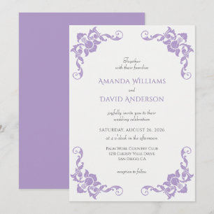 Invitation Mariage de lavande de Lilac