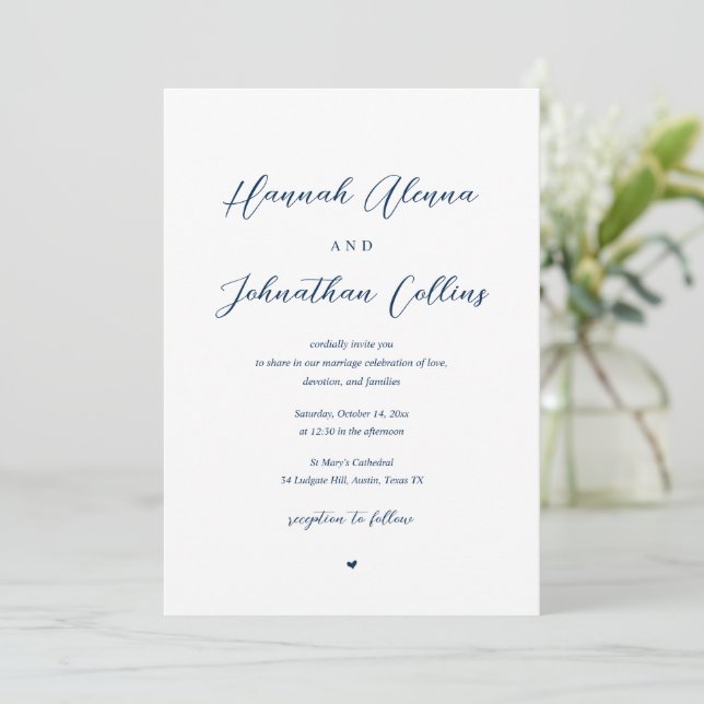 Invitation Mariage de l'église de mariage et de mariage, invi (Debout devant)