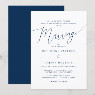 Invitation Mariage de l'église, les deux parents accueillent,
