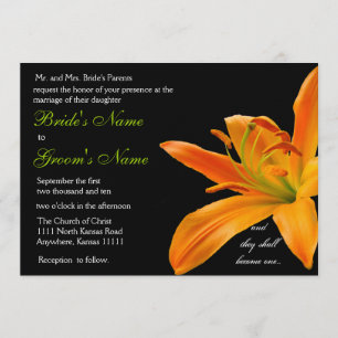 Invitation Mariage de lièvre orange