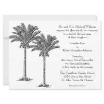 Mariage de l'île tropicale à l'élégant palmier