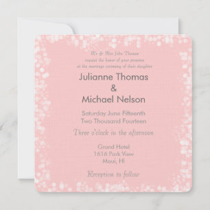 Invitation Mariage de livres rose et blanc