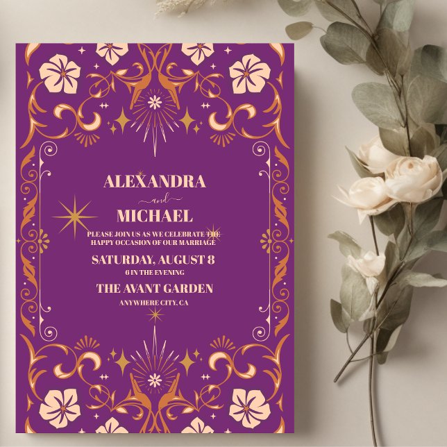 Invitation Mariage de livres vintage (Créateur téléchargé)