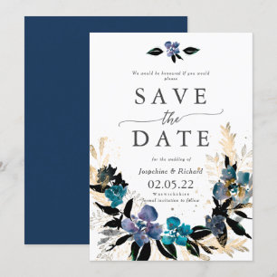 Invitation Mariage de l'modèle Rustic Text Enregistrer la dat