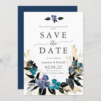 Invitation Mariage de l'modèle Rustic Text Enregistrer la dat