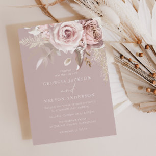 Invitation Mariage de luxe Blush Floral Premium