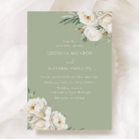 Mariage de luxe Floral Blanc Premium Sage