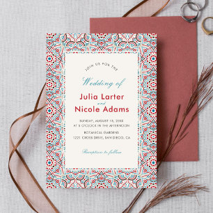 Invitation Mariage de luxe géométrique