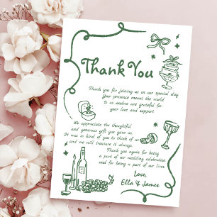 Invitation Mariage de main fantaisie verte