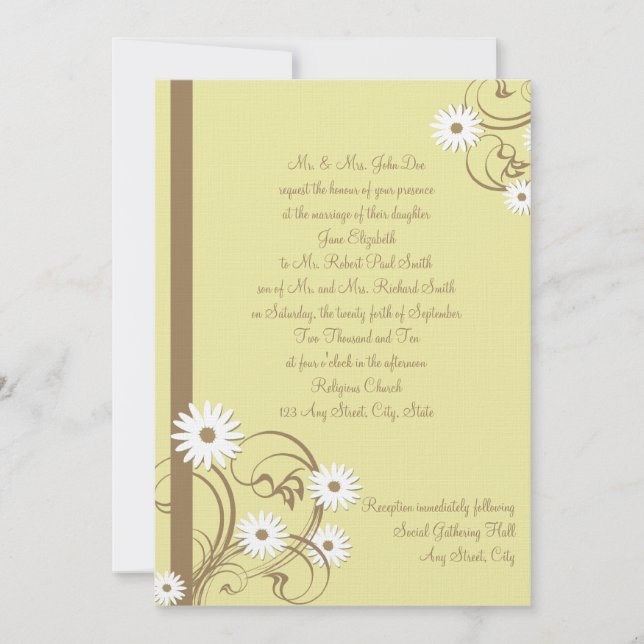 Invitation Mariage de marguerite (Devant)