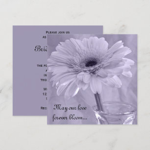 Invitation Mariage de marguerite à teinte violette claire