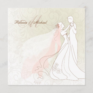 Invitation Mariage de mariée et de mariée de première danse