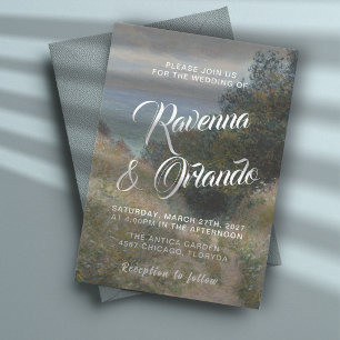 Invitation Mariage de Monet Beaux-Arts Route à La Cavée, Pour