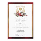 Mariage de monogramme de crête florale de Noël cla