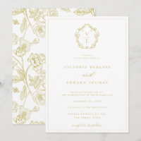 Mariage de monographie vintage Gold Crest