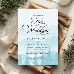 Invitation Mariage de montagne de Pine d'hiver