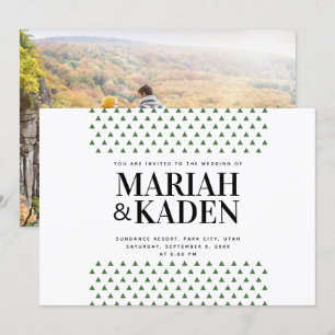 Invitation Mariage de montagne du triangle de l'arbre  