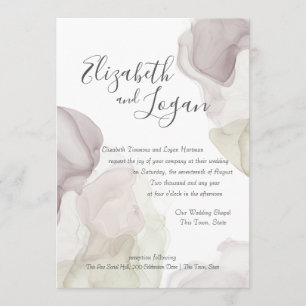 Invitation Mariage de mouvement aquarelle