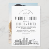 Mariage de Nashville | Modern Deco City Skyline