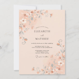 Invitation Mariage de nature tranquille pêche