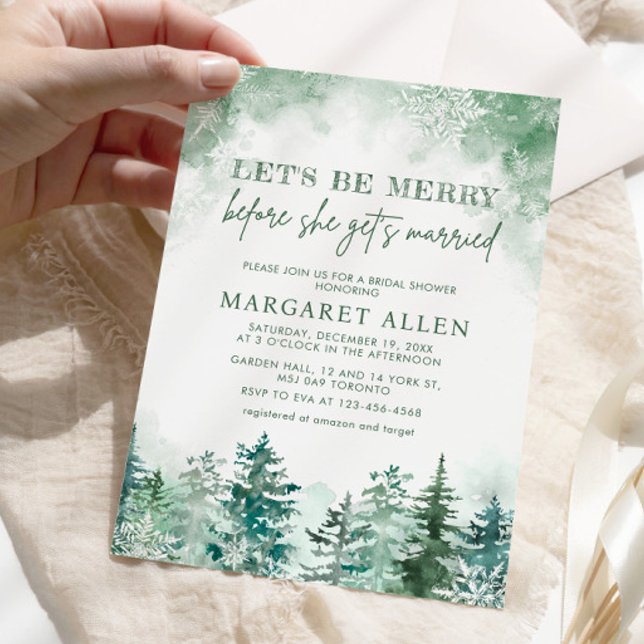 Invitation Mariage de neige hivernale  (Créateur téléchargé)