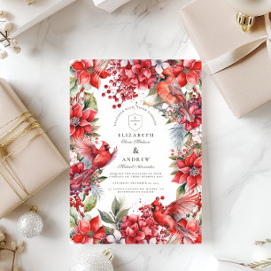 Invitation Mariage de Noël du cardinal rouge