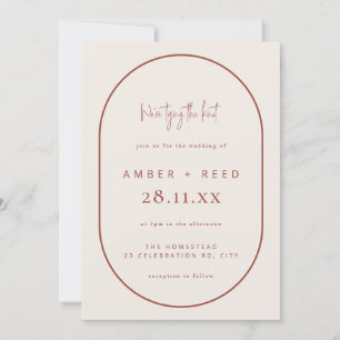 Invitation Mariage de noeud de jonction double arc en terre