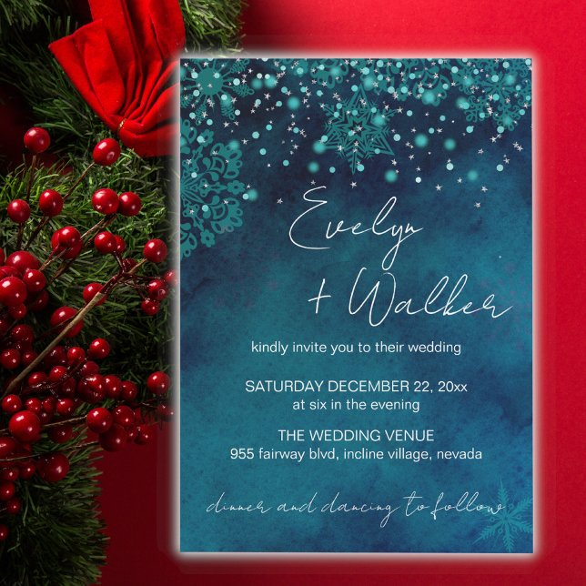 Invitation Mariage de nuit d'hiver (Créateur téléchargé)