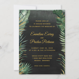 Invitation Mariage de palme tropical