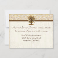 Mariage de parchemin antique des racines de l'arbr