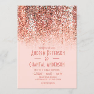Invitation Mariage de Parties scintillant de  de sirène de co