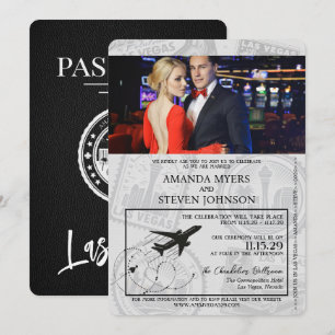 Invitation Mariage de passeport Black Las Vegas