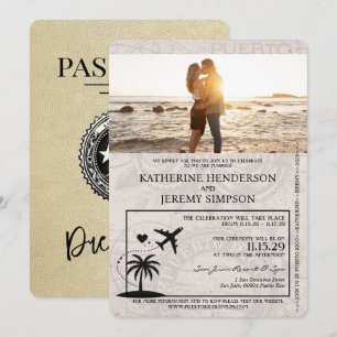 Invitation Mariage de passeport Champagne Porto Rico