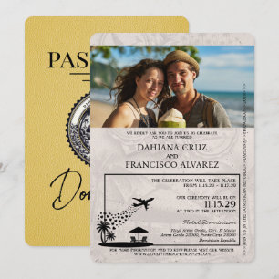 Invitation Mariage de passeport de la République Dominicaine 