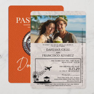 Invitation Mariage de passeport de la République Dominicaine 