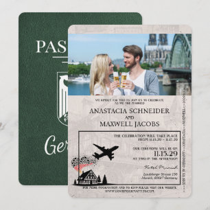 Invitation Mariage de passeport de l'Allemagne verte
