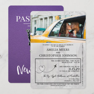 Invitation Mariage de passeport de New York