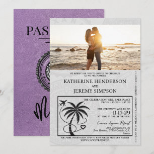 Invitation Mariage de passeport Lavender Mexique