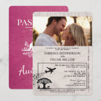 Mariage de passeport Magenta Pink Australie
